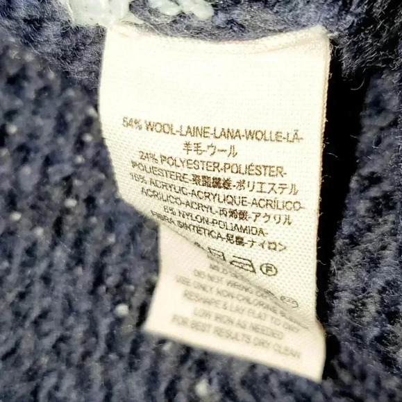 Free People Wool Blend Aztec Chunky Knit Boxy Cropped Cowl Neck Sweater … - Picture 7 of 11